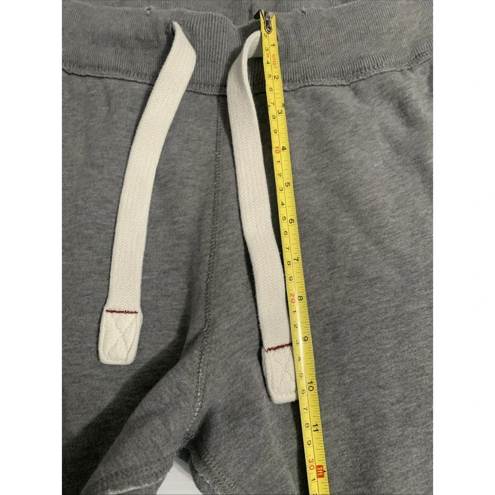 Y2K Hollister Sweat Pants Mens Small Distressed Grey Relax Wide Leg Drawstring